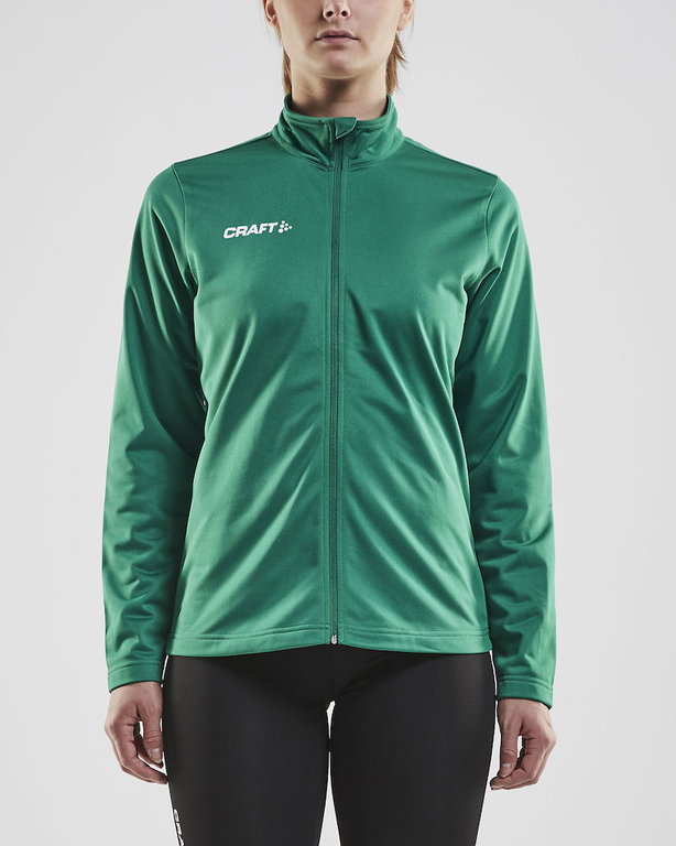 Craft Sport-Trainingsjacke Squad - ohne Seitentaschen, bequeme und funktionell - grün Damen
